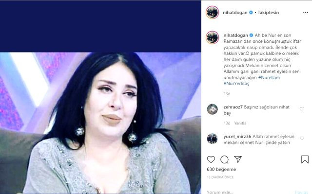 Nur Yerlitaş'ın ölümü Nihat Doğan'ı yıktı: Beraber iftar yapacaktık - Resim: 1