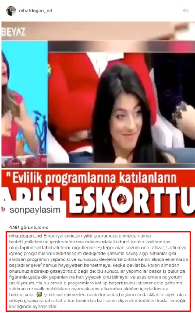 Nihat Doğan'dan Hanife'ye ağır gönderme: İstediği erkekle oynaşsın! - Resim: 1