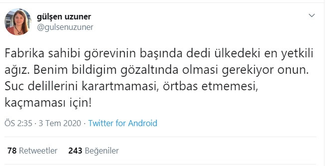 Patlamada dayısı ölen Avukat Uzuner: Fabrikanın sahibi neden gözaltında değil? - Resim: 1