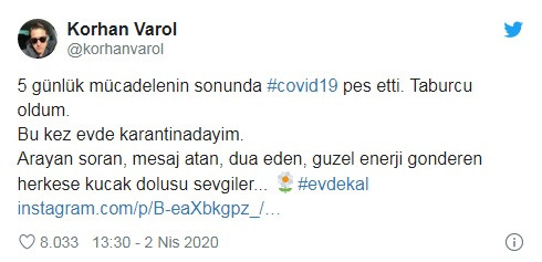 Koronavirüs tedavisi gören NTV muhabiri Korhan Varol taburcu oldu - Resim: 1