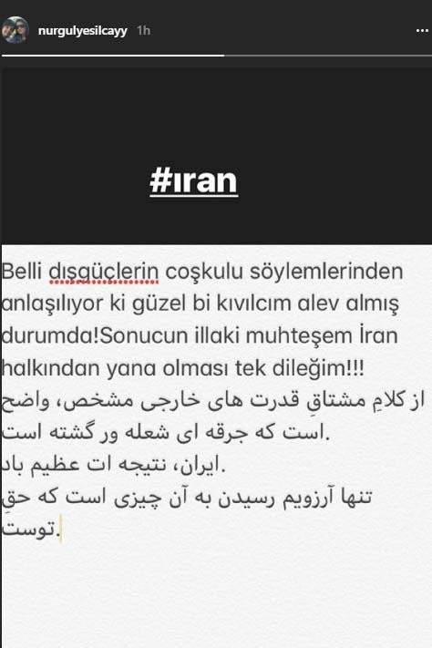 Nurgül Yeşilçay'dan İran protestolarına dikkat çeken yorum - Resim: 1