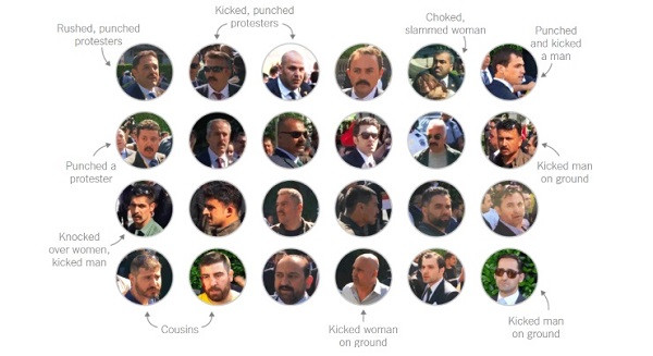 NYT, Erdoğan'ın korumalarını tek tek afişe etti - Resim: 1