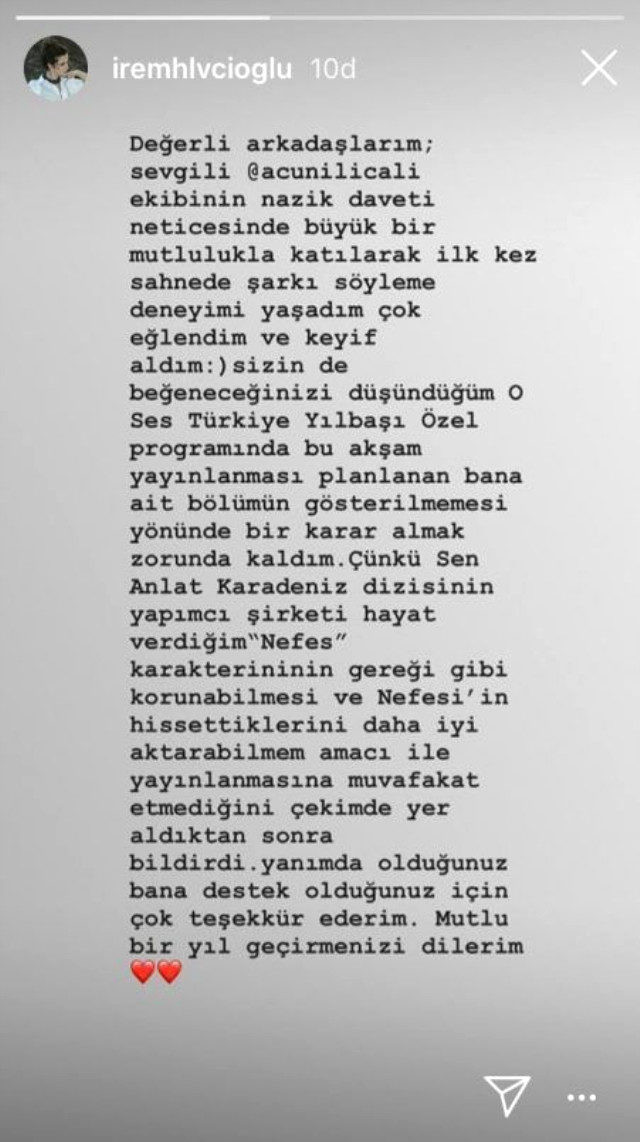 O Ses Türkiye Yılbaşı'nda İrem Helvacıoğlu krizi! Sen Anlat Karadeniz yüzünden... - Resim: 2