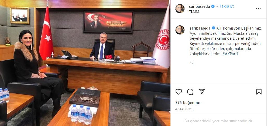 AKP'li Türkiye Güzeli Seda Sarıbaş Kürk Mantosuyla Mecliste - Resim: 1