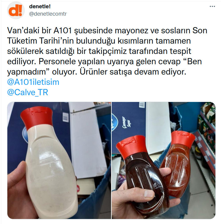 A101'de Tehlike Yaratan Etiket Oyunu - Resim: 1