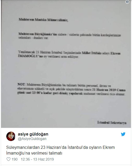 Süleymancılar İmamoğlu’nu mu destekleyecek? - Resim: 1