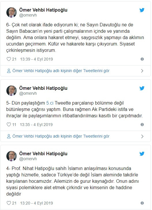 Nihat Hatipoğlu'nun ağabeyinden Davutoğlu'na destek - Resim: 2
