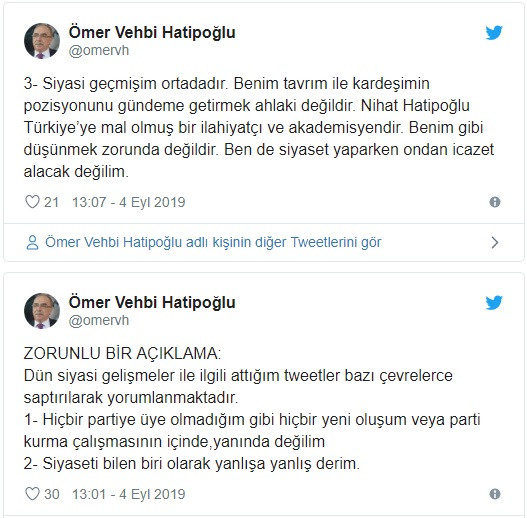 Nihat Hatipoğlu'nun ağabeyinden Davutoğlu'na destek - Resim: 3