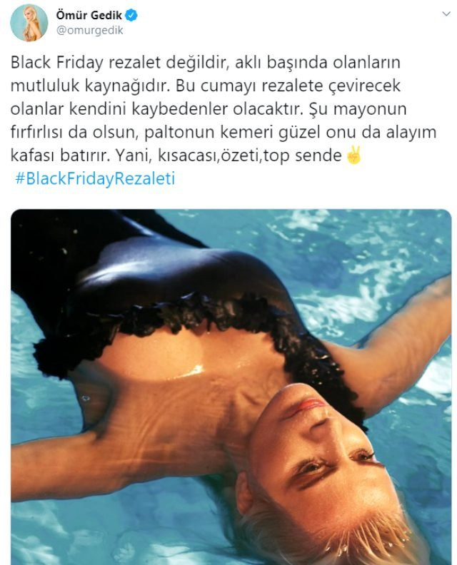 Ömür Gedik'ten mayolu gönderme! - Resim: 1