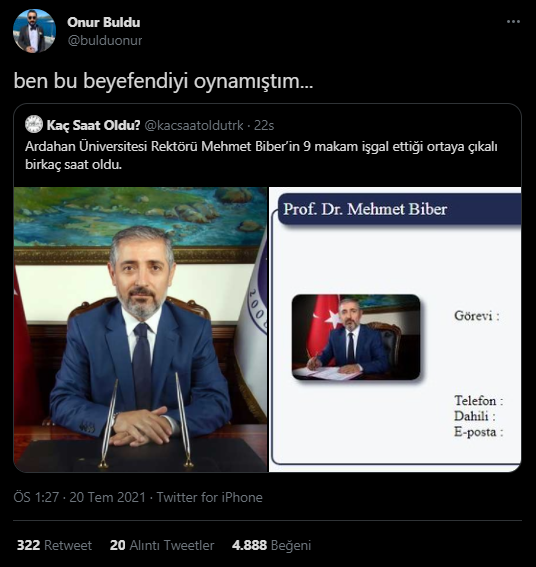 Güldür Güldür Oyuncusu Onur Buldu, 9 Görevi Olan Rektörü Tiye Aldı - Resim: 1