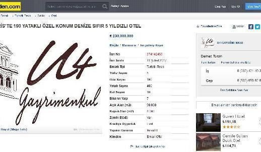 Akın İpek'in oteli internetten satışa çıkarıldı - Resim: 1
