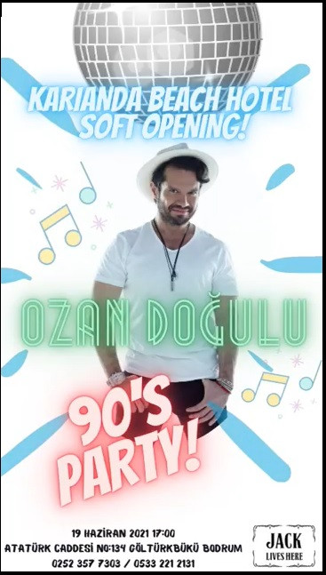 Bodrum Karianda Boutique Hotel'de Eğlence Sezonu Ozan Doğulu ile Açılıyor - Resim: 1