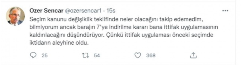 Ünlü Anketçi Açıkladı: Yüzde 7 Baraj İttifakı Bozabilir - Resim: 1