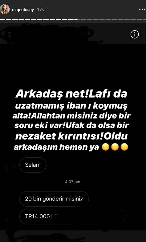 Özge Ulusoy’dan 20 bin lira istedi: Lafı da uzatmamış Iban’ı koymuş alta… - Resim: 1