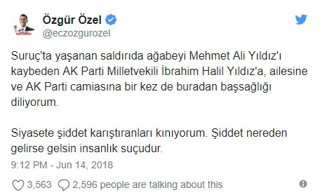 CHP'li Özgür Özel'in Suruç tweet'i tepki çekti - Resim: 1