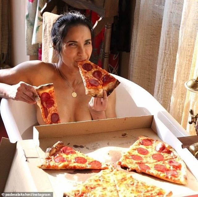 Padma Lakshmi’den pizzalı paylaşım - Resim: 1
