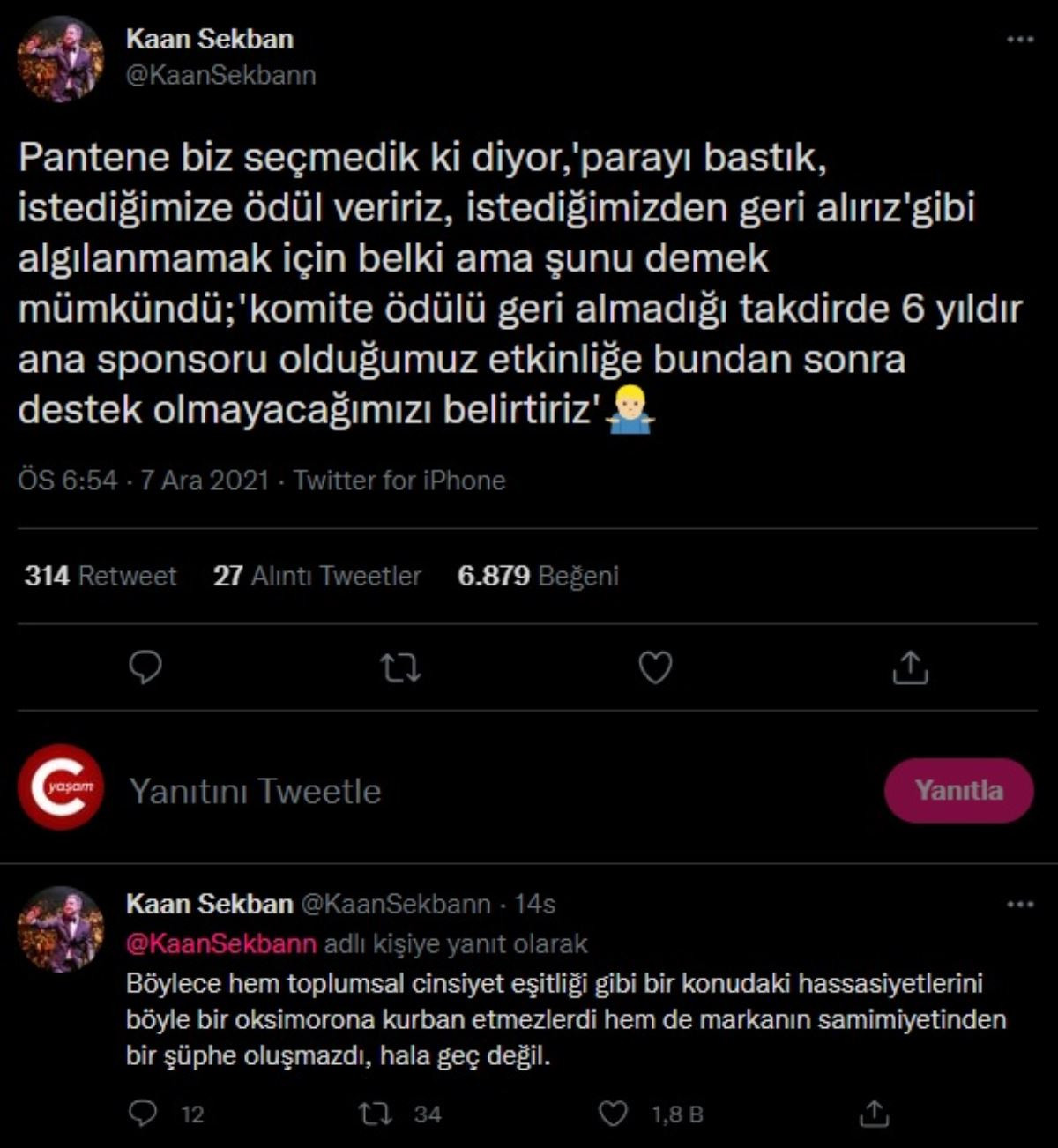 Altın Kelebek Sponsoru Pantene'in Açıklaması Tatmin Etmedi - Resim: 1