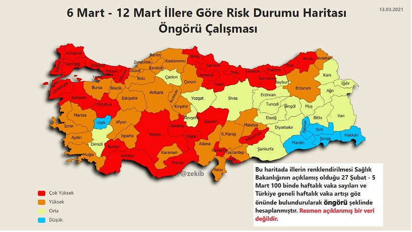 Verilerle yapılan Risk Haritası Korkuttu: İstanbul Kırmızı Ankara Turuncu oldu - Resim: 2