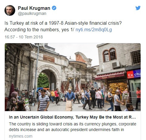 Nobelli iktisatçı Paul Krugman'dan korkunç uyarı: Türkiye böylesine savunmasız - Resim: 1