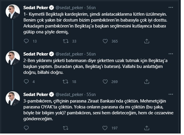 Sedat Peker Beşiktaşlılar'a Seslendi: Lütfen Üzülmeyin Ama... - Resim: 1