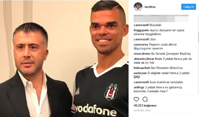 Beşiktaş ile anlaşan Pepe, iki yıldızlı Forma giydi - Resim: 1