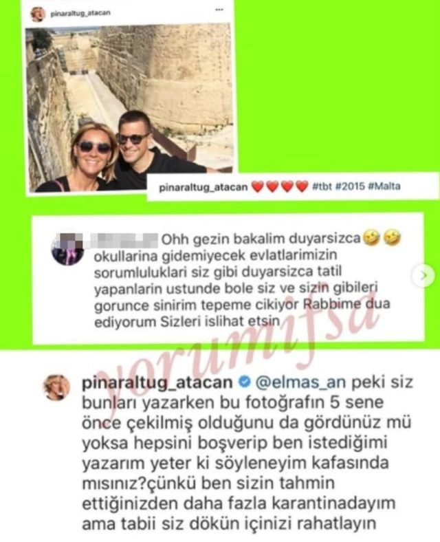 Pınar Altuğ’a koronavirüs eleştirisi: Duyarsız! - Resim: 1
