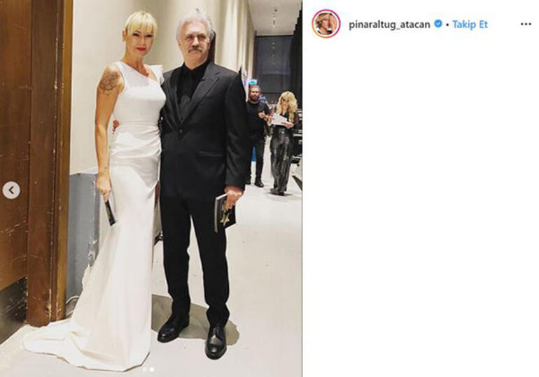 Pınar Altuğ beyaz yırtmaçlı elbisesiyle göz kamaştırdı - Resim: 1