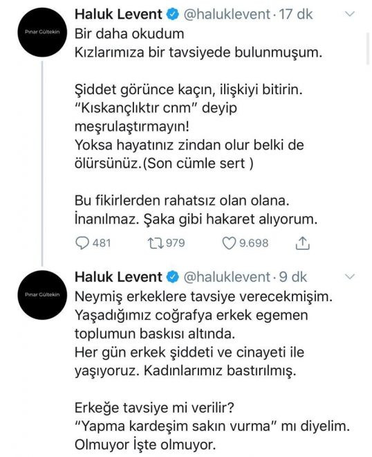 Pınar Gültekin ile ilgili tweet’i tepki çeken Haluk Levent özür diledi - Resim: 3