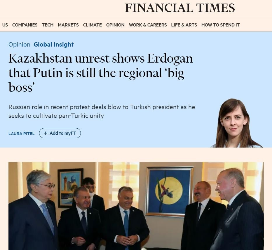 FT: Kazakistan Olaylarıyla Erdoğan Büyük Patronun Putin Olduğunu Öğrendi - Resim: 1
