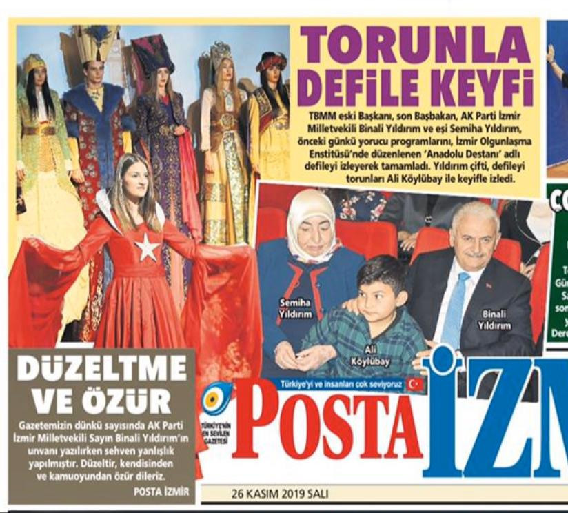 Posta gazetesi manşetinde skandal hata: İzmir illetvekili Binali Yıldırım - Resim: 2