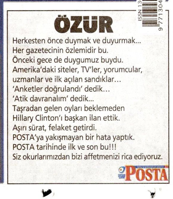 Posta Gazetesi skandal manşeti için özür diledi - Resim: 1