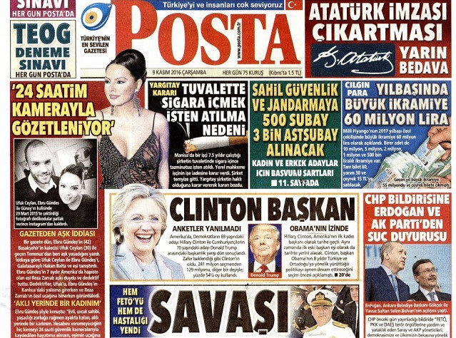 Posta gazetesi Clinton'ı başkan yaptı, rezil oldu - Resim: 1