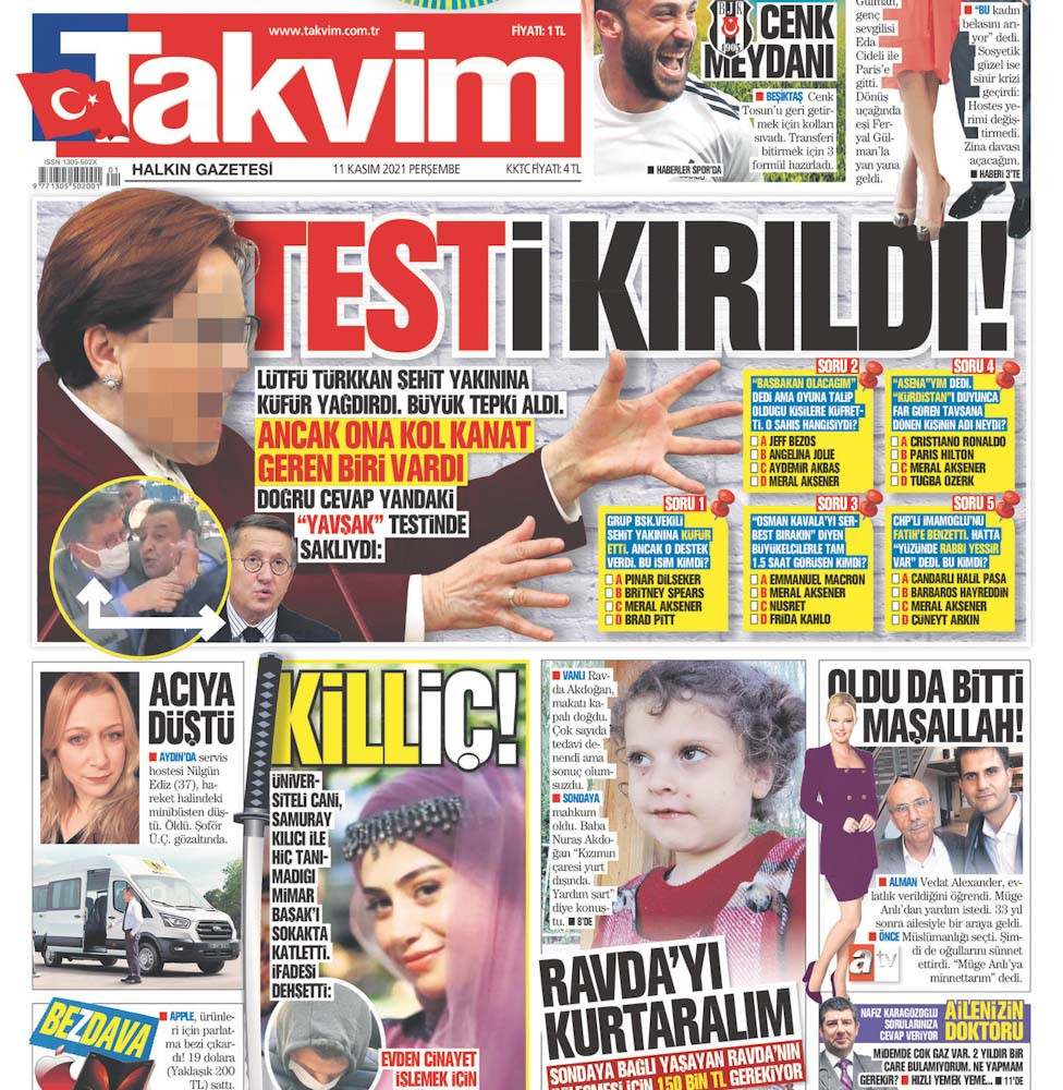 Takvim'den Büyük Ayıp: Akşener'i Buzladılar - Resim: 1