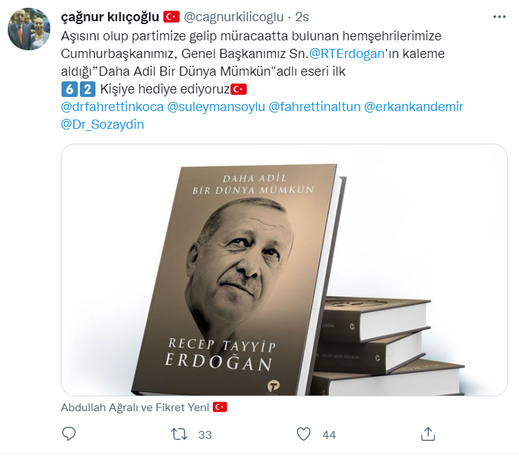 Tunceli'de Aşı Olanlara Erdoğan'ın Kitabı Hediye - Resim: 1