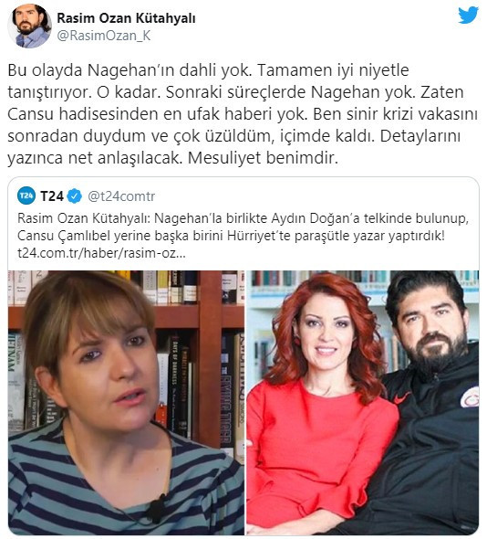 Rasim Ozan Kütahyalı yazdı eşi Nagehan Alçı yalanladı! Asla kabul etmiyorum - Resim: 3
