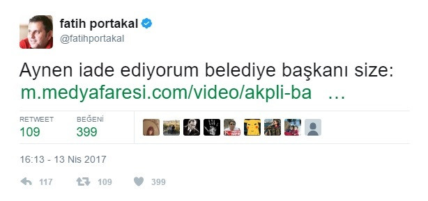 Hayırcılar şerefsizdir diyen AKP'li Başkan'a Fatih Portakal'dan sert yanıt - Resim: 1