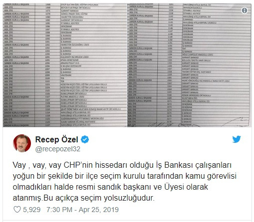 İş Bankası’ndan AKP’nin YSK temsilcisine yanıt: Sandık kurulu üyesi çalışanları YSK seçti - Resim: 1