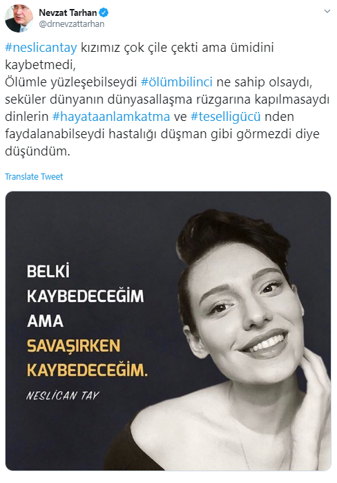 Üsküdar Üniversitesi Rektörü Nevzat Tarhan'dan tepki çeken Neslican Tay mesajı - Resim: 1