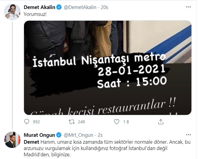 İBB Sözcüsü Murat Ongun ve Demet Akalın'ın Metro Atışması - Resim: 1