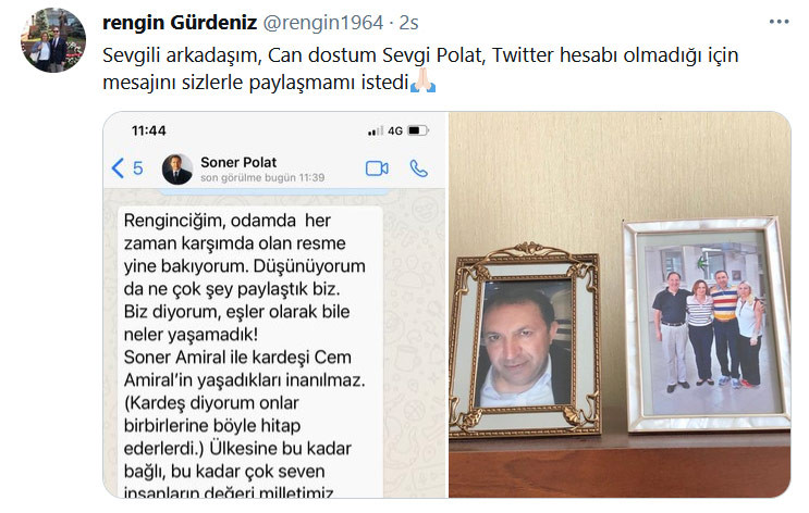 Aydınlık Yazarı Vatan Partili Soner Polat'ın Eşinden Cem Gürdeniz'e Destek - Resim: 1
