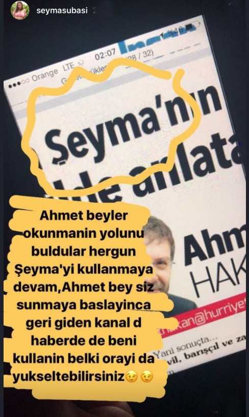 Şeyma Subaşı'dan Ahmet Hakan'a: Kanal D haberde de beni kullanın, belki... - Resim: 1