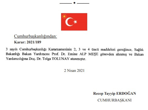 Sağlık Bakanı Yardımcısı Emine Alp Meşe Görevden Alındı - Resim: 1