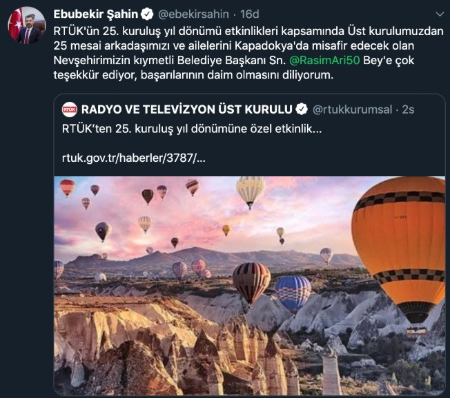 RTÜK üyeleri ve ailelerinin Kapadokya tatili - Resim: 1