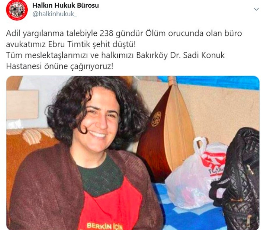 Ölüm orucundaki avukat Ebru Timtik hayatını kaybetti - Resim: 1