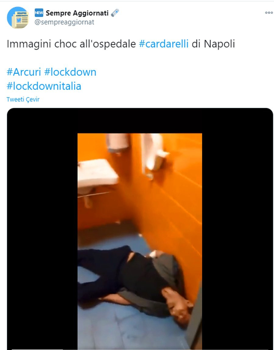 Hastane tuvaletinde ölen Covid-19 hastasının görüntüsü olay yarattı - Resim: 1