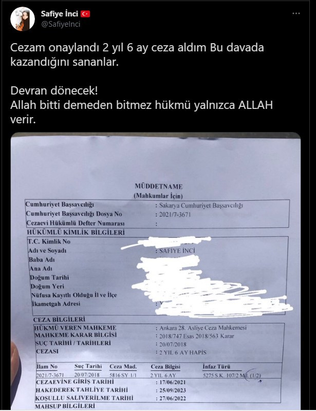 Anıtkabir'de Atatürk'e Hakaret Eden Safiye İnci'ye 2 Yıl 6 Ay Hapis - Resim: 1