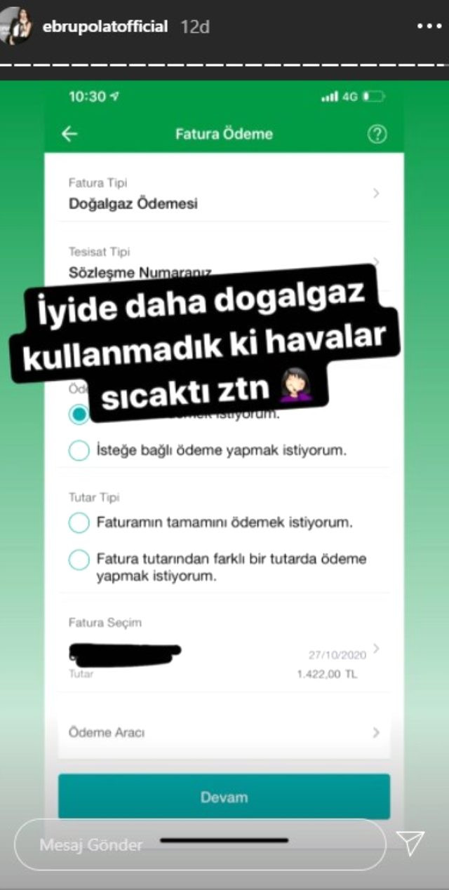 Ebru Polat, evine gelen elektrik ve doğal gaz faturasına isyan etti - Resim: 2