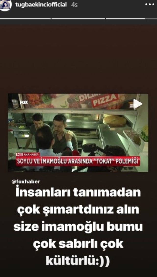 Tuğba Ekinci'den İmamoğlu paylaşımı: Sana kafayı atarlar.. - Resim: 1