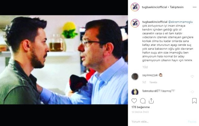Tuğba Ekinci'den İmamoğlu paylaşımı: Sana kafayı atarlar.. - Resim: 2