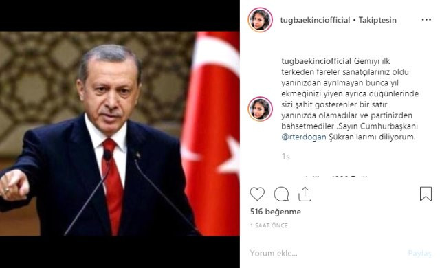 Tuğba Ekinci Erdoğan'ı yalnız bırakanlara ateş püskürdü - Resim: 1